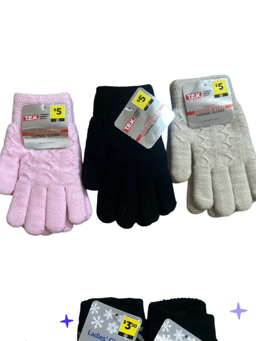 Bundle of 9 NWT  Women’s Winter Gloves T.E.K., 3in 1 , Texting , Chenille